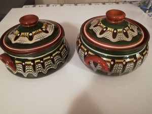 Keramik Tapas skåle med låg