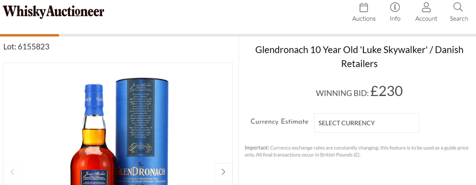 Andre samleobjekter, Glendronach