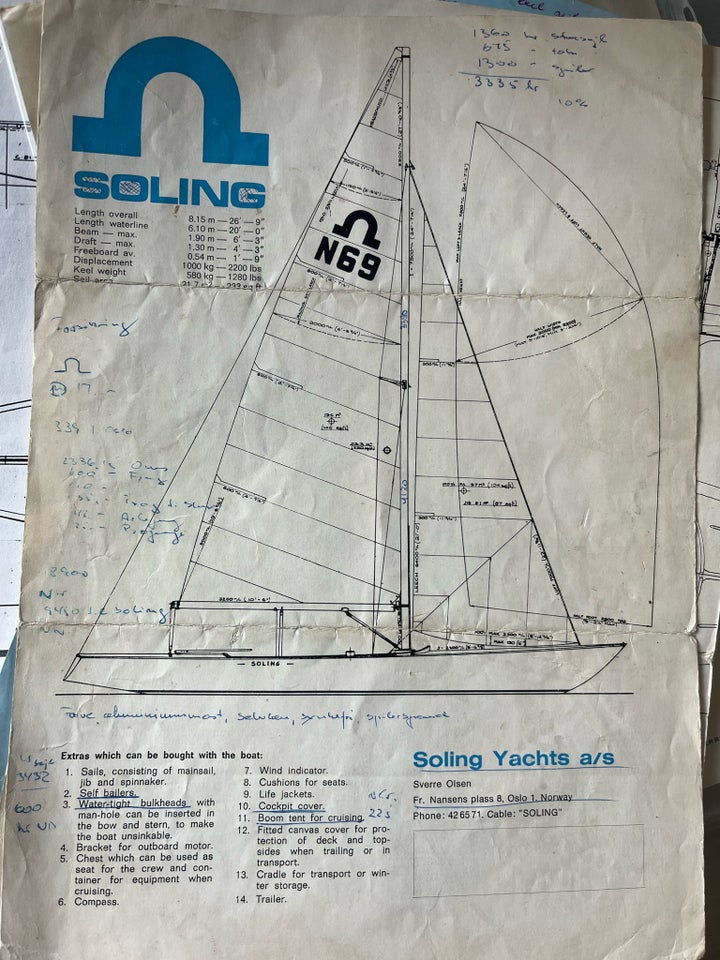 Soling 27 årg 1970 27 fod