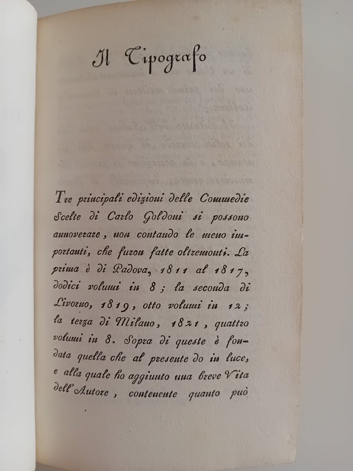 Commedie scelte di Carlo Goldoni,