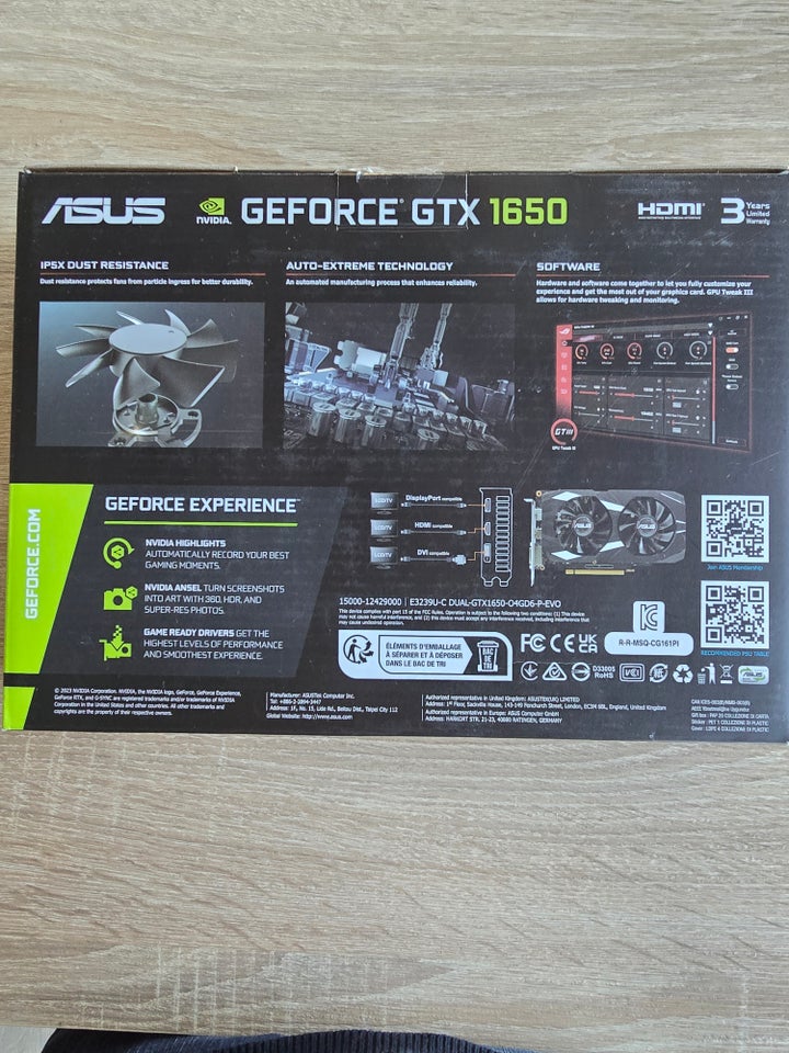 Nvidia Dual Geforce GTX 1650 ASUS, 4