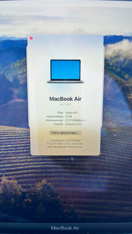 MacBook Air, 2020, 8 GB ram