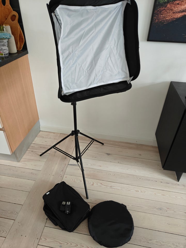 Softbox, trigger, reflektor kit