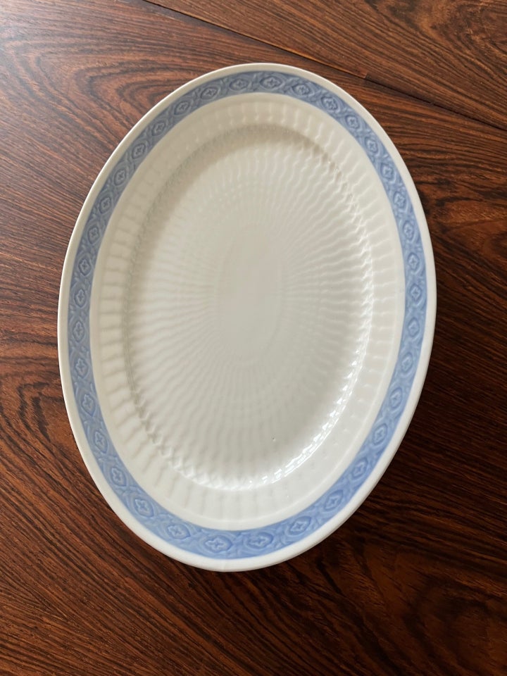 Porcelæn Blå Vifte Fad 11507