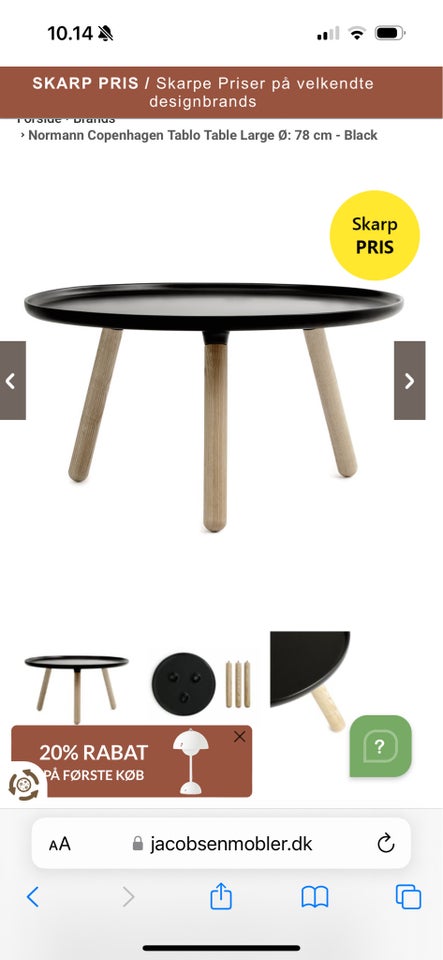 Sofabord Normann Copenhagen  b: