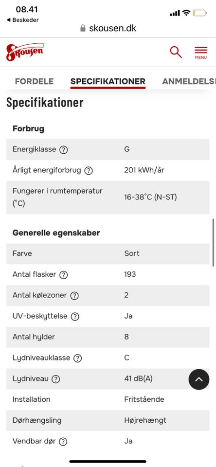 Vinkøleskab Witt