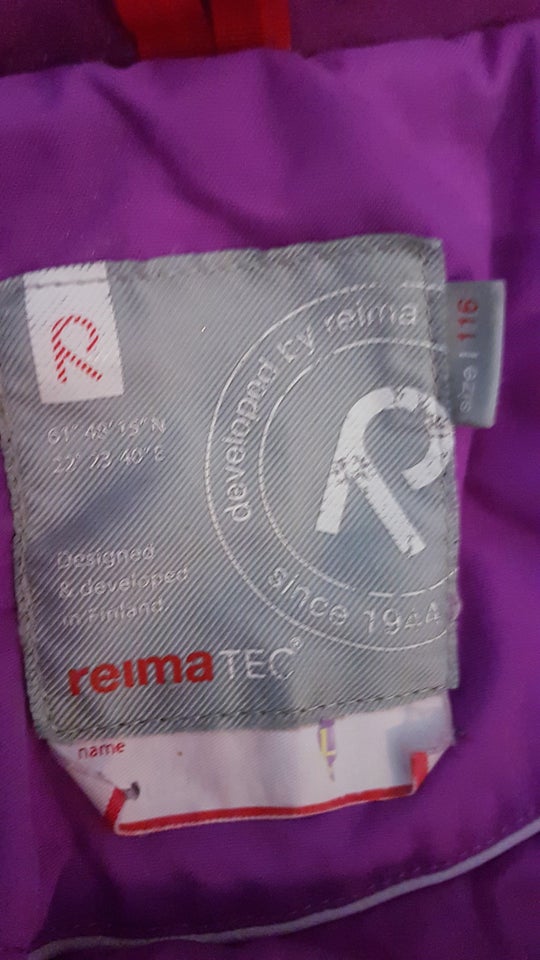 Flyverdragt, Reima Tec, Reima Tec