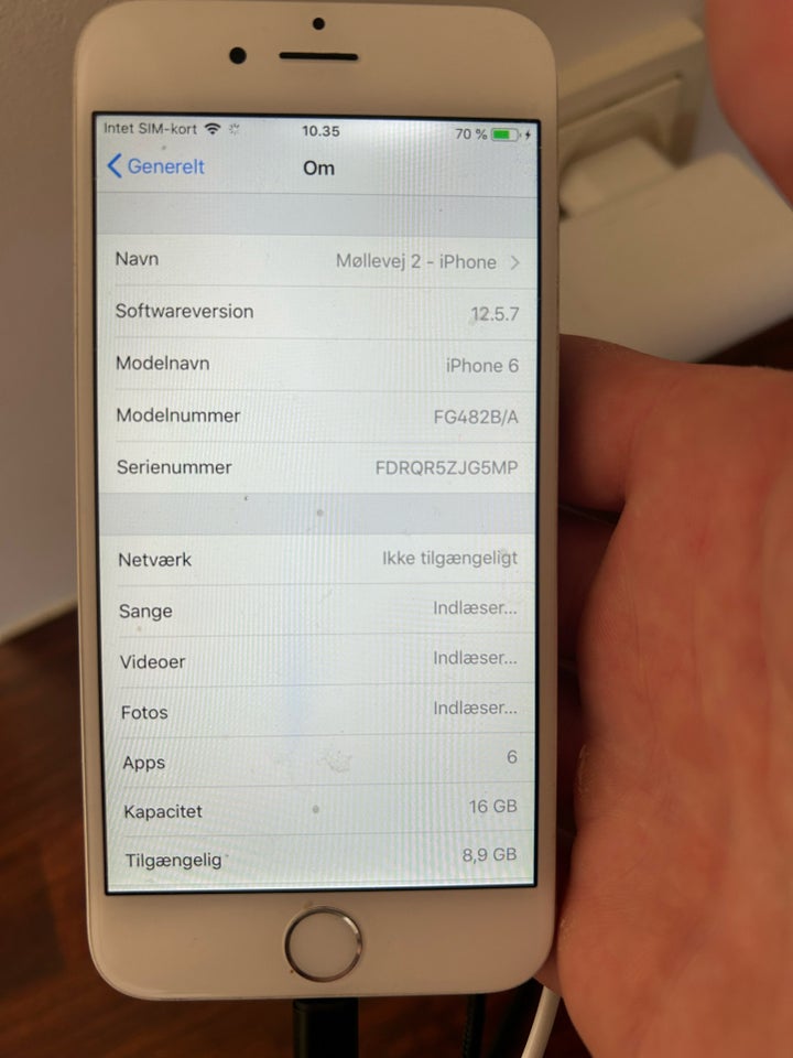 iPhone 6 16 GB hvid