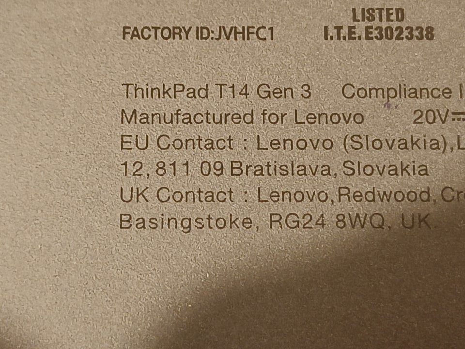 Lenovo T14 Gen 3 (21AH0091MX), 1,30