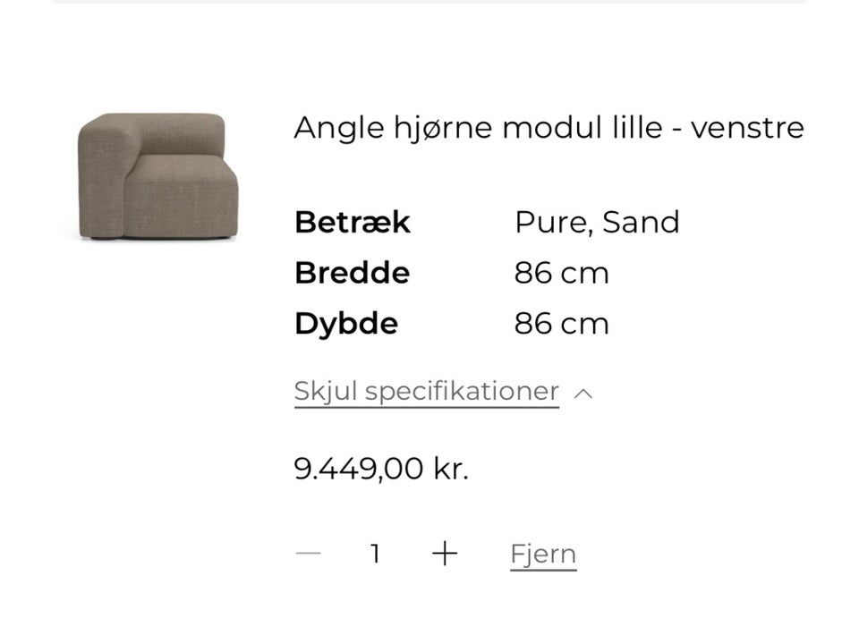 Sofa, hør, anden størrelse