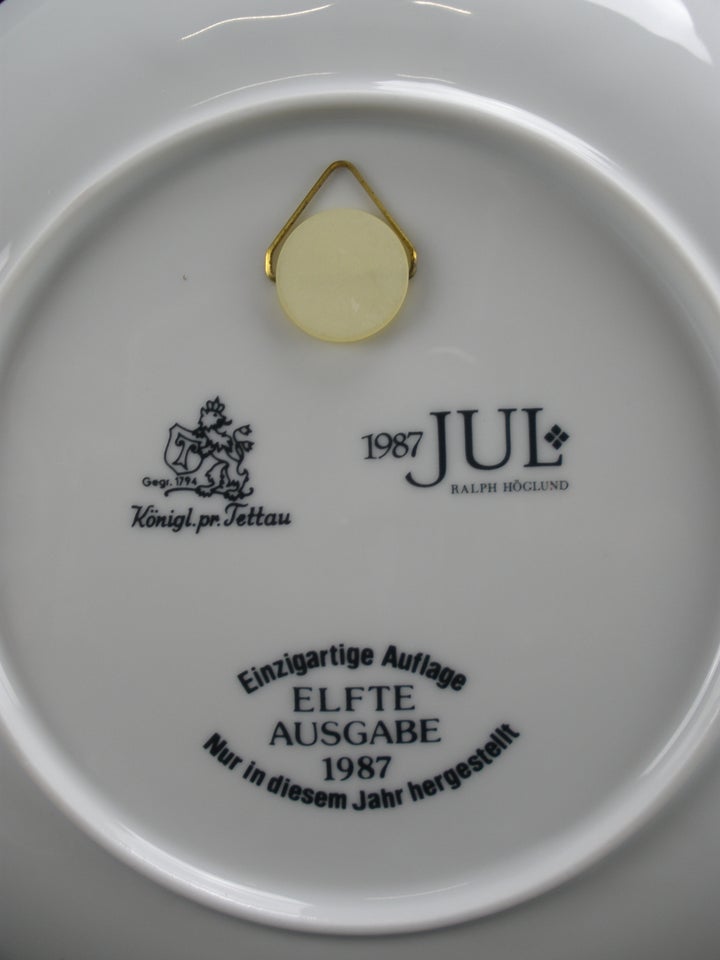 Juleplatte 1987 Firkløveren