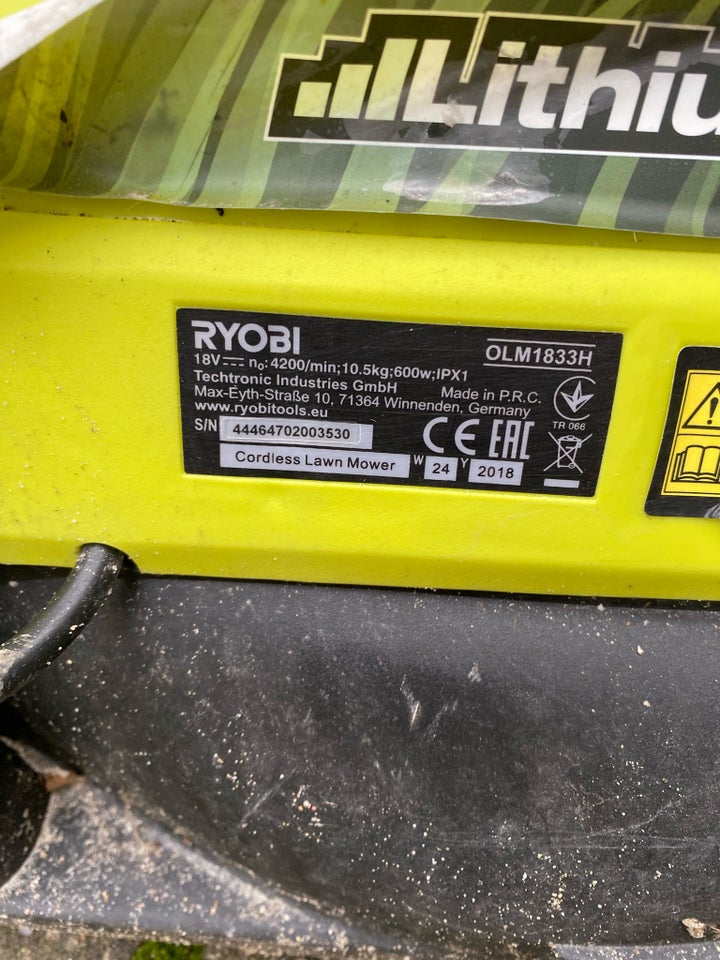 Elklipper, Ryobi 18V OLM1833H