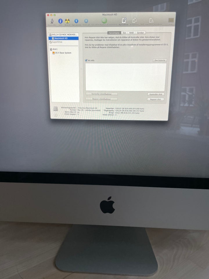 iMac, 24 inch, intel Core 2 Duo 2.93