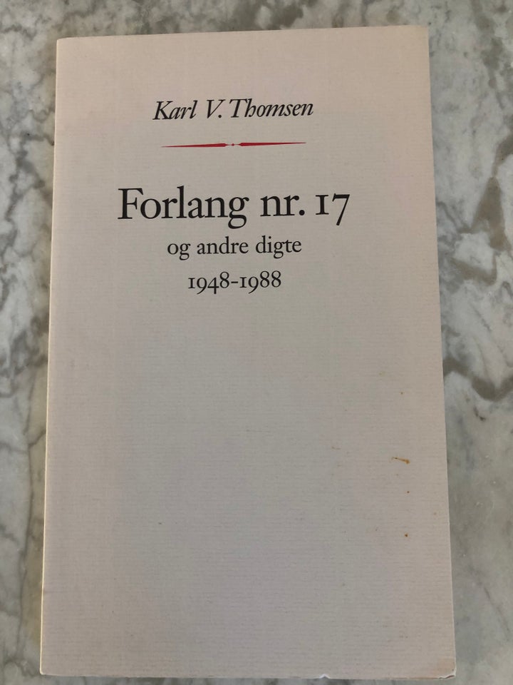 Forlang nr. 17 og andre digte, Karl