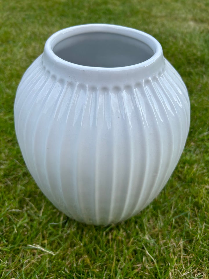 Kahler vase i hvid