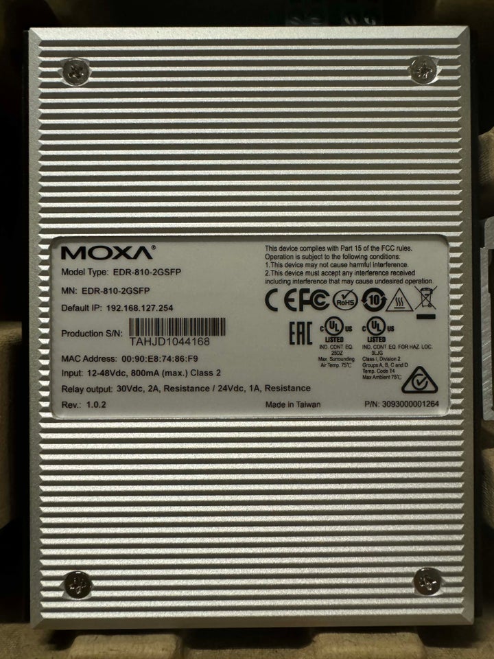 Firewall Moxa EDR-810-2GSFP