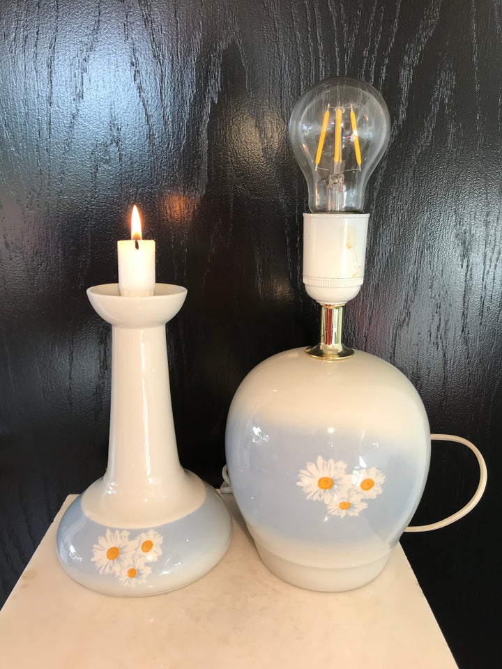 Porcelæn, Bordlampe og lysestage,