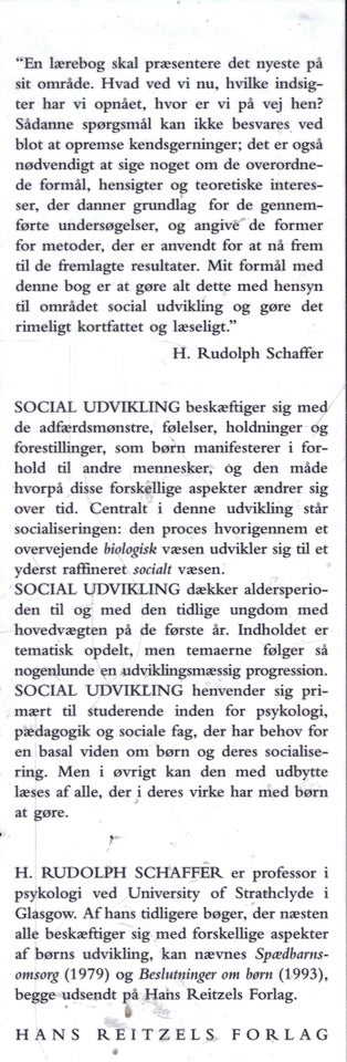 Social udvikling Af Schaffer H