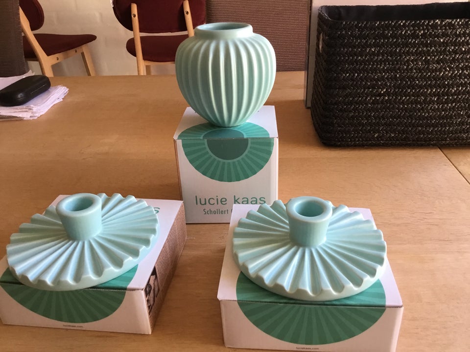 Keramik Vase + 2 lysestager  Lucie