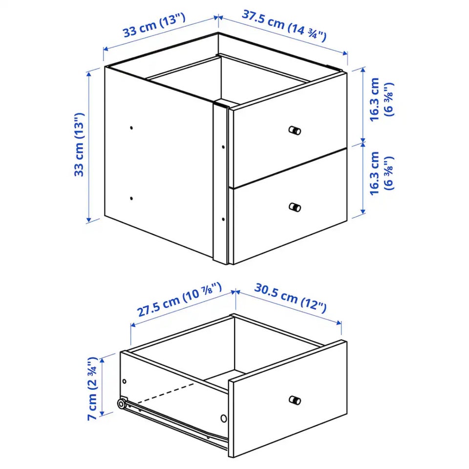 Tilbehør til reol, Ikea, b: 33 d: 37