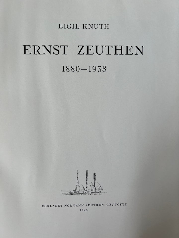 Ernst Zeuthen 1880-1938, emne: