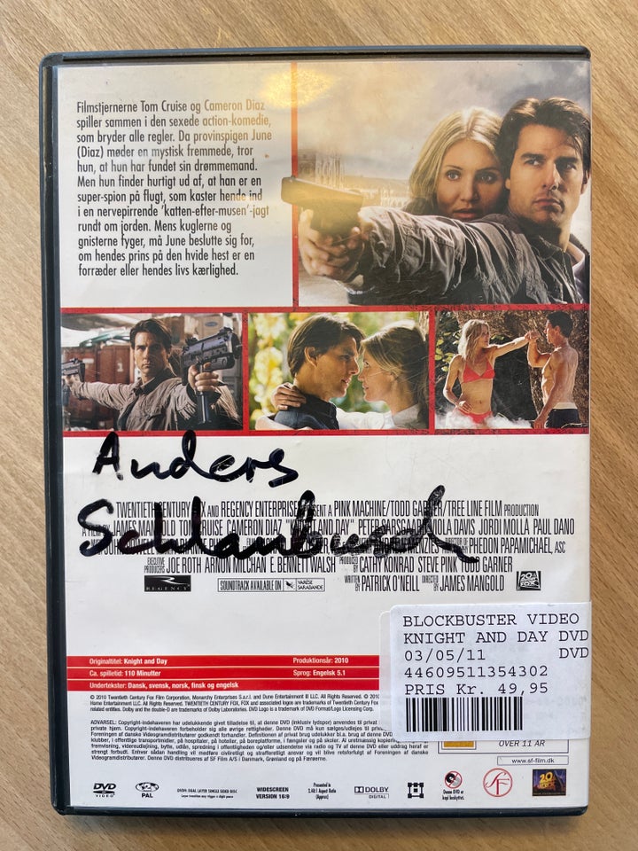 Knight and Day, DVD, action