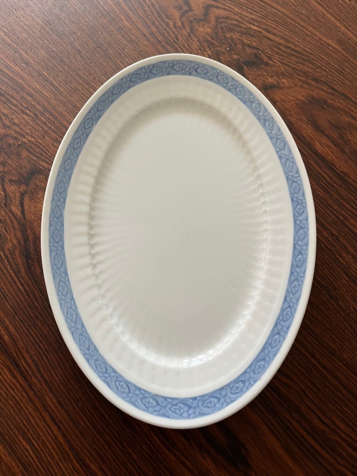 Porcelæn Blå Vifte Fad 11507