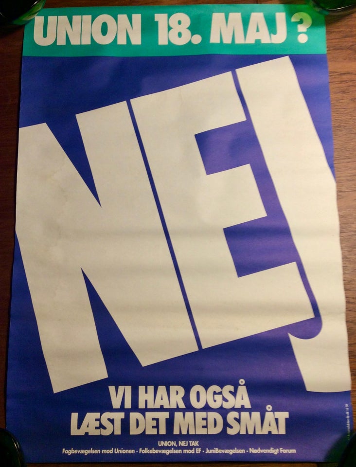 Plakat motiv: NEJ 18 maj b: 42 h: 60