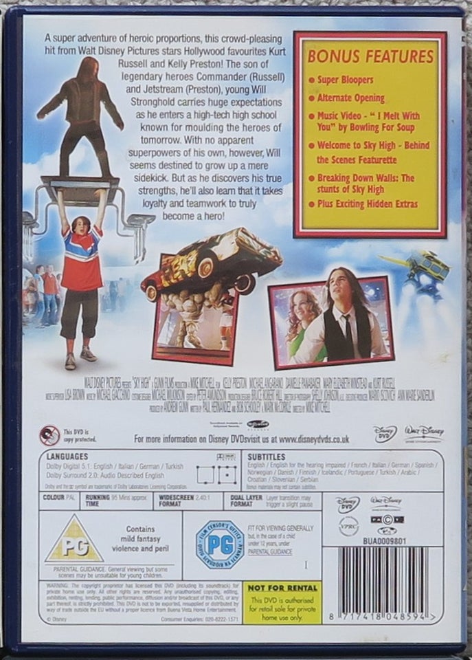 Sky High, DVD, komedie