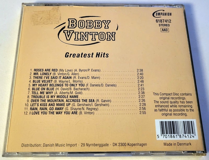 Bobby Vinton: Greatest hits, rock