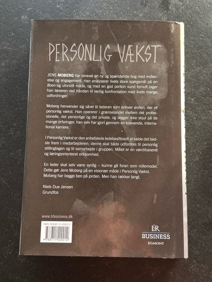 Personlig vækst, Jens Moberg,