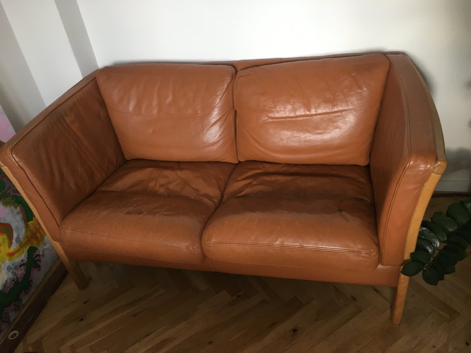 Sofa, læder, 2 pers.