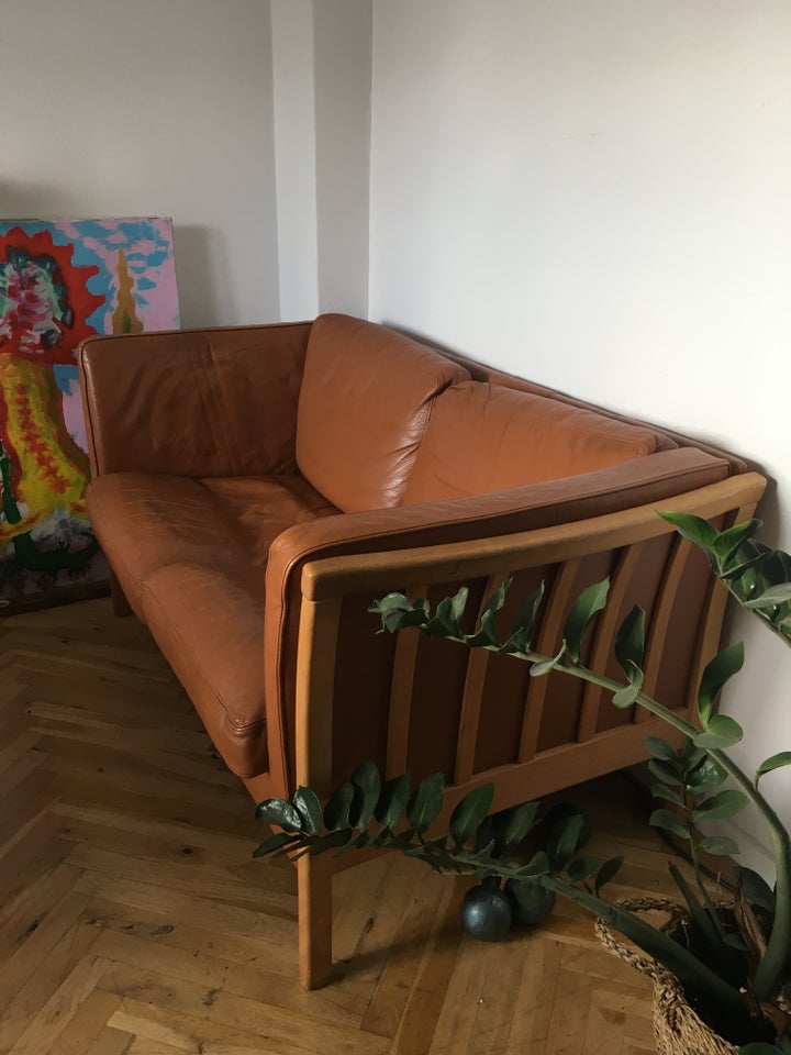 Sofa, læder, 2 pers.