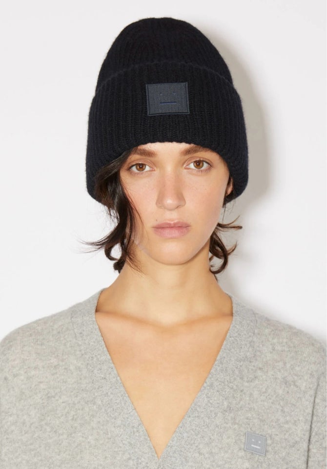 Hue, Large Pansy Face Logo Beanie ,