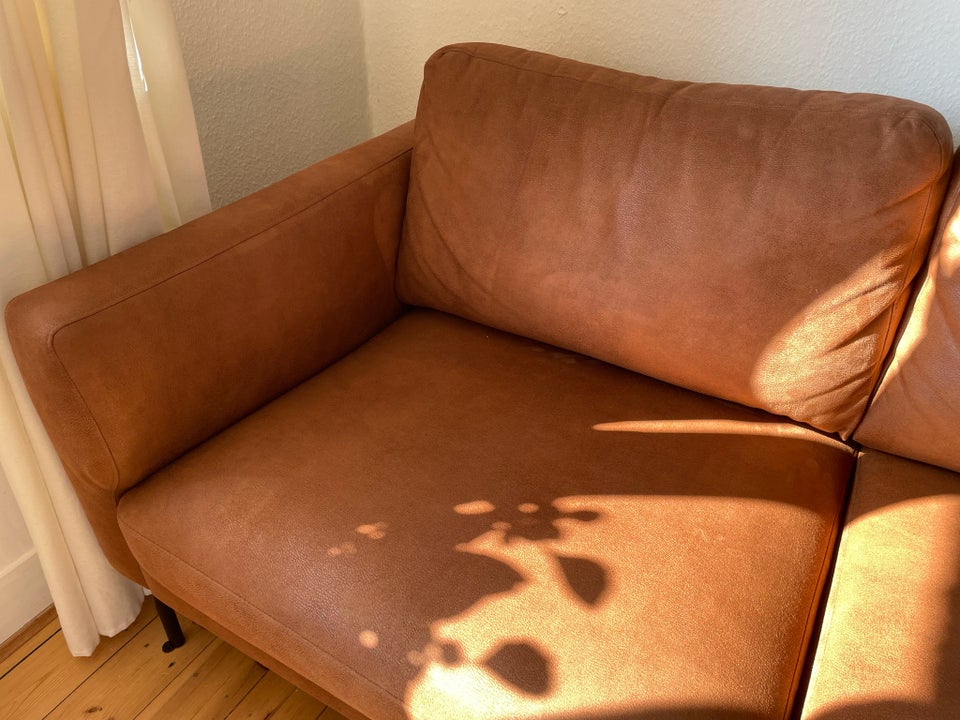 Sofa, læderlook, 3 pers.