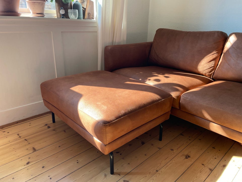 Sofa, læderlook, 3 pers.