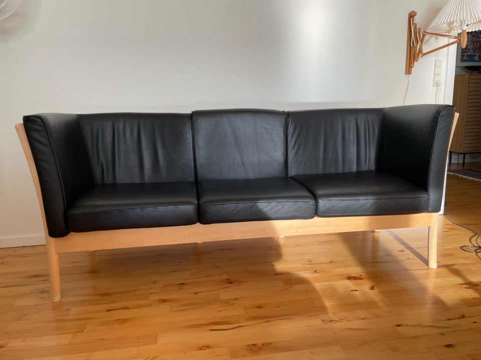 Sofa, læder, 3 pers.