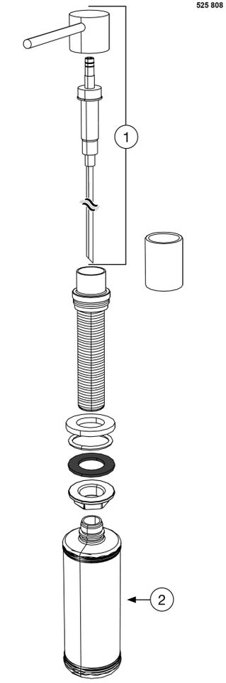 Blanco Lato sæbedispenser, mat