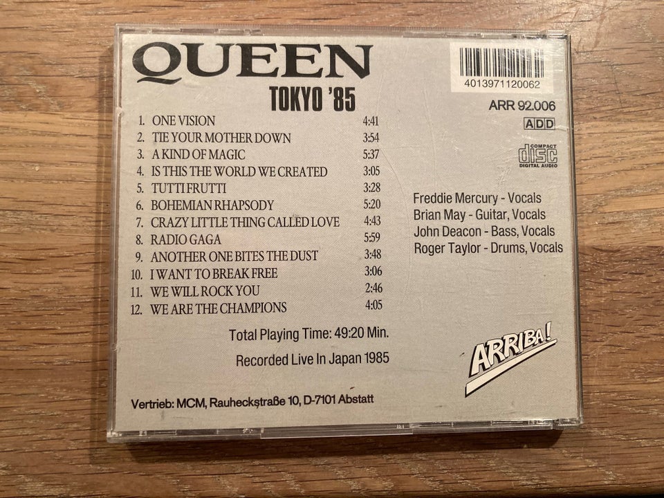 Queen: Tokyo 85, rock