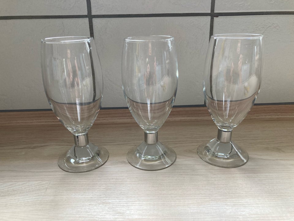 Glas 3 stk eb Ølglas på fod Erik