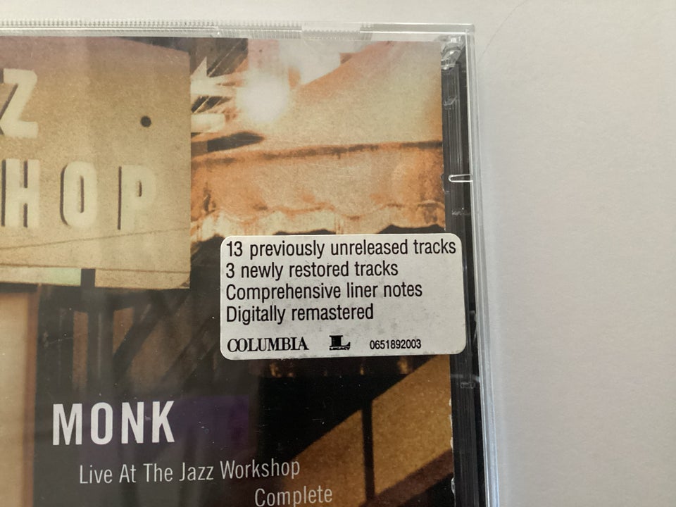 Monk: Live at the jazz Workshop,