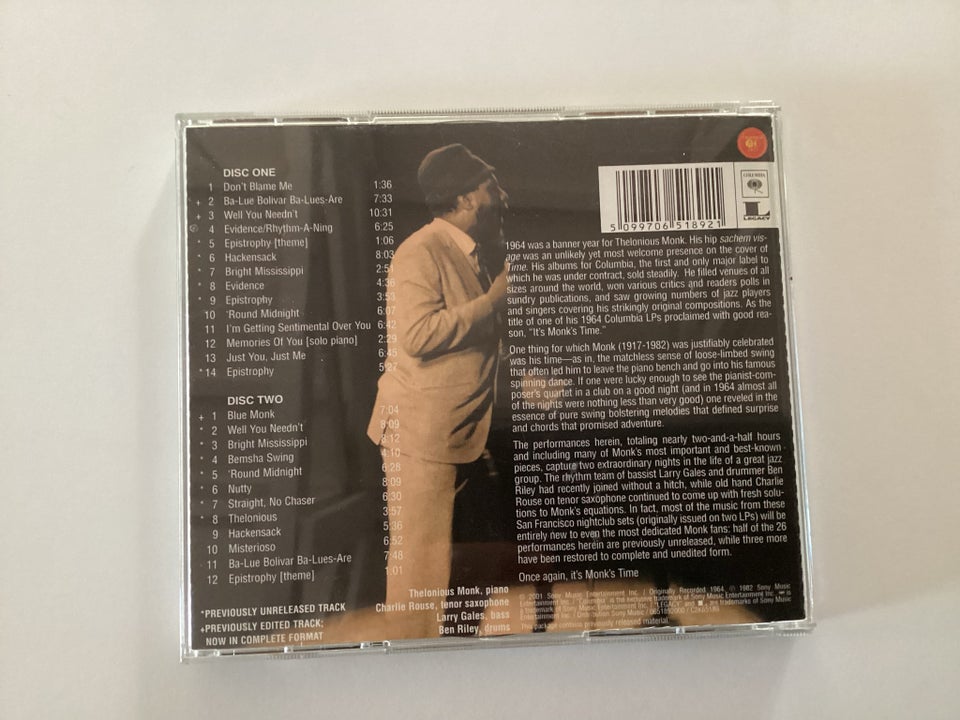 Monk: Live at the jazz Workshop,