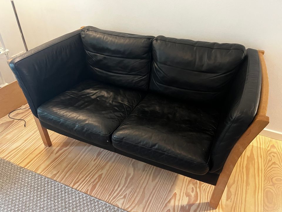 Sofa, læder, 2 pers.