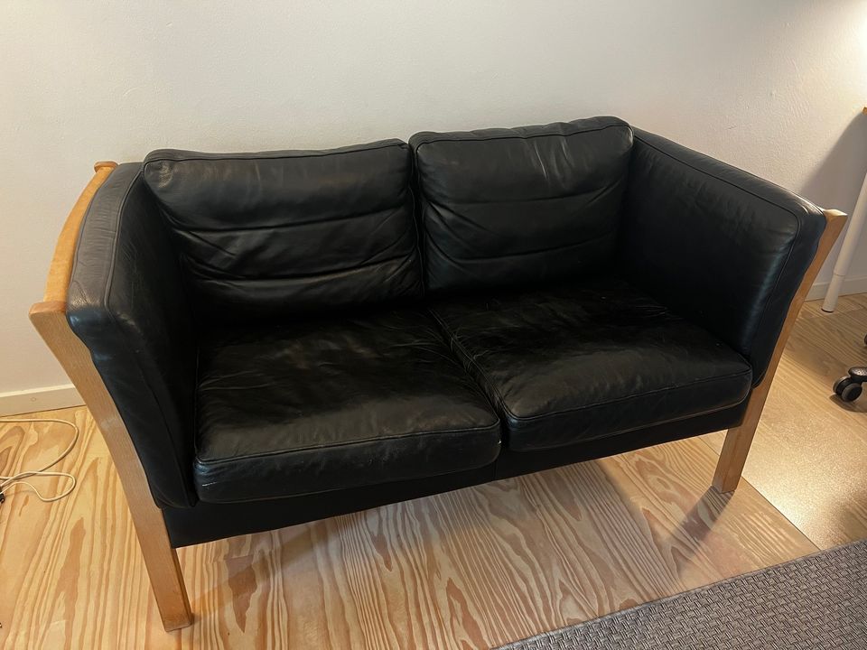 Sofa, læder, 2 pers.