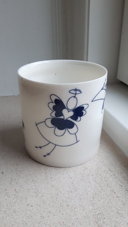 Porcelæn Skål vase fyrfad Engel