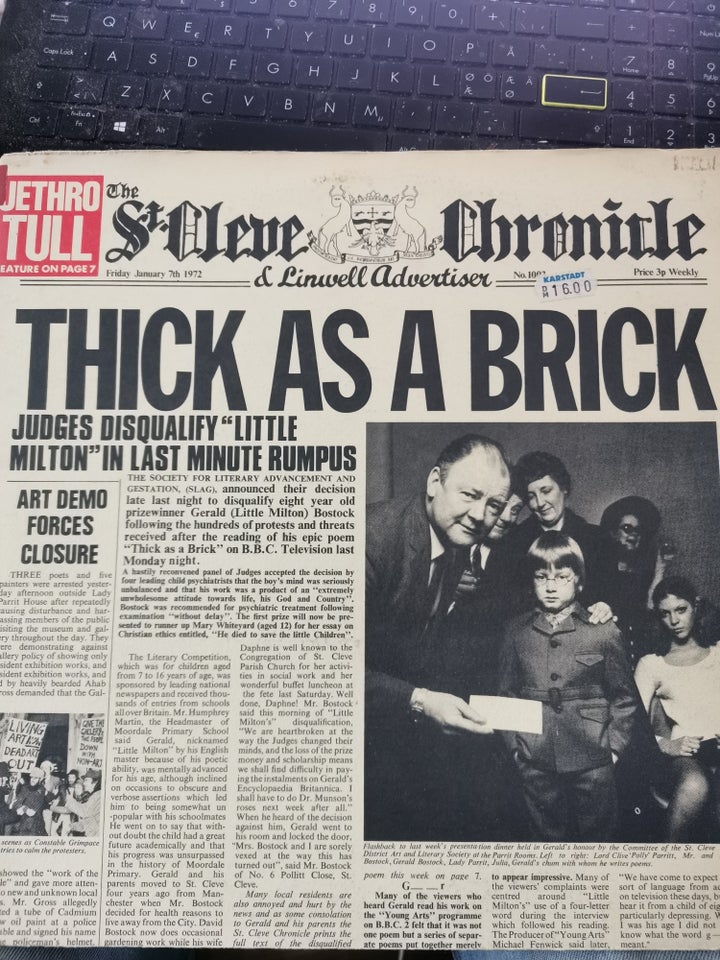 LP, jethro tull, thick asa brick