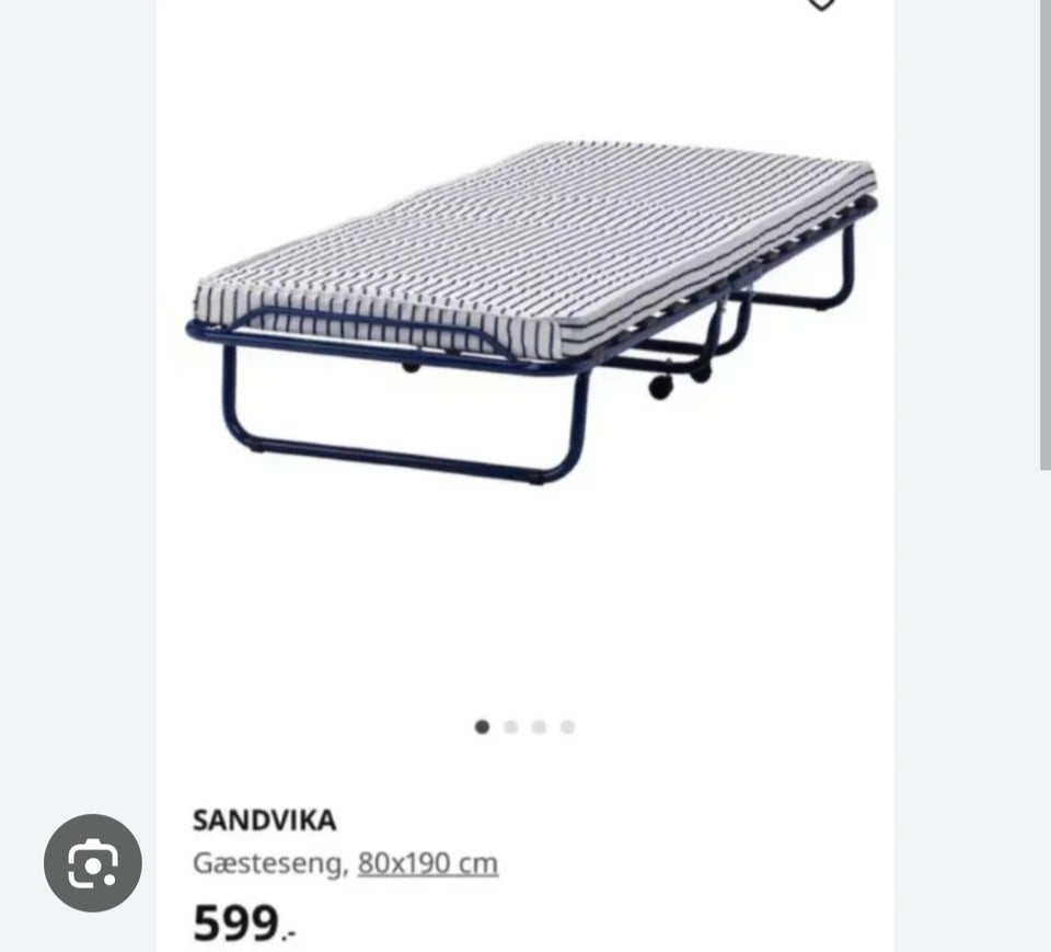 Gæsteseng, Ikea, b: 80 l: 190