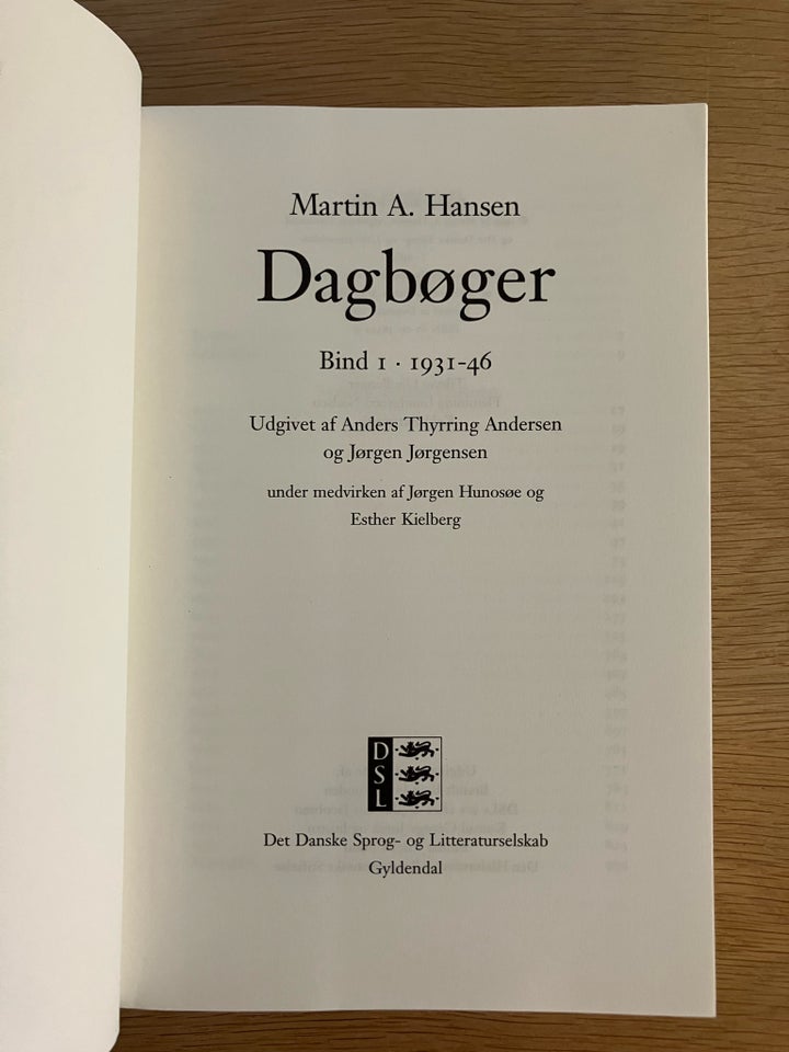 DAGBØGER 1931 - 46 Martin A Hansen