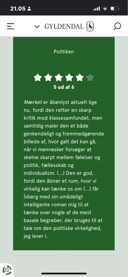 MÆRKET , Frida Isberg, genre: anden