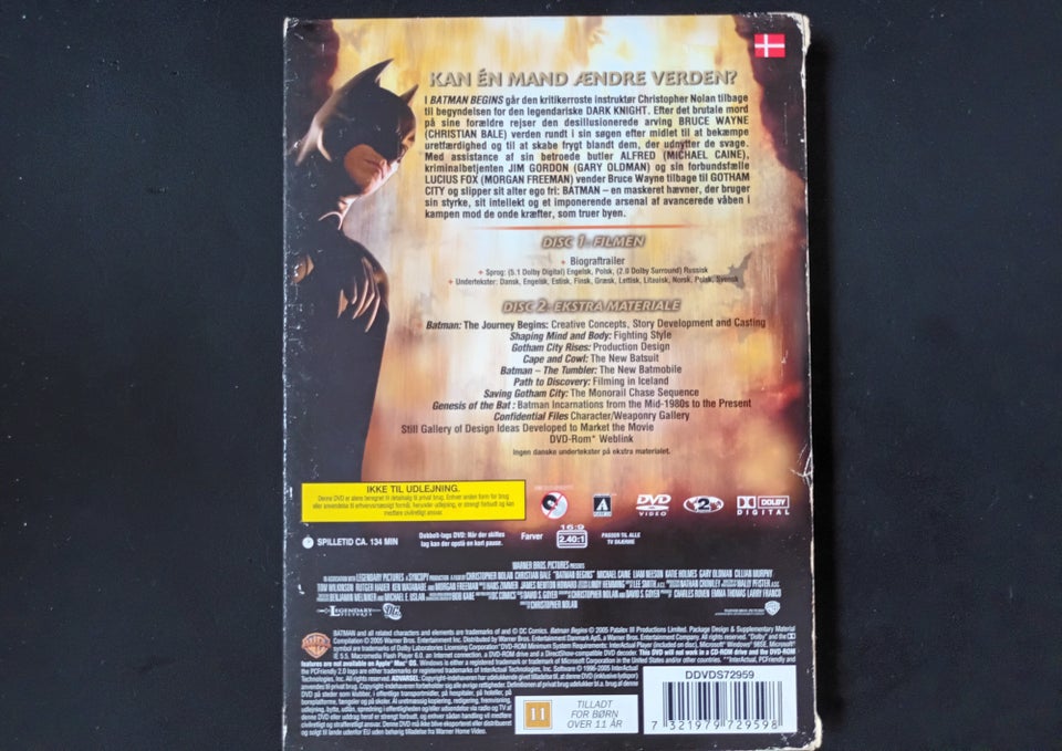 Batman Begins Dobbelt dvd, DVD,